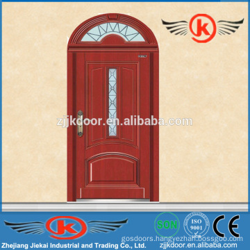 JK-A9045 strong steel armored entry arched wood door for church